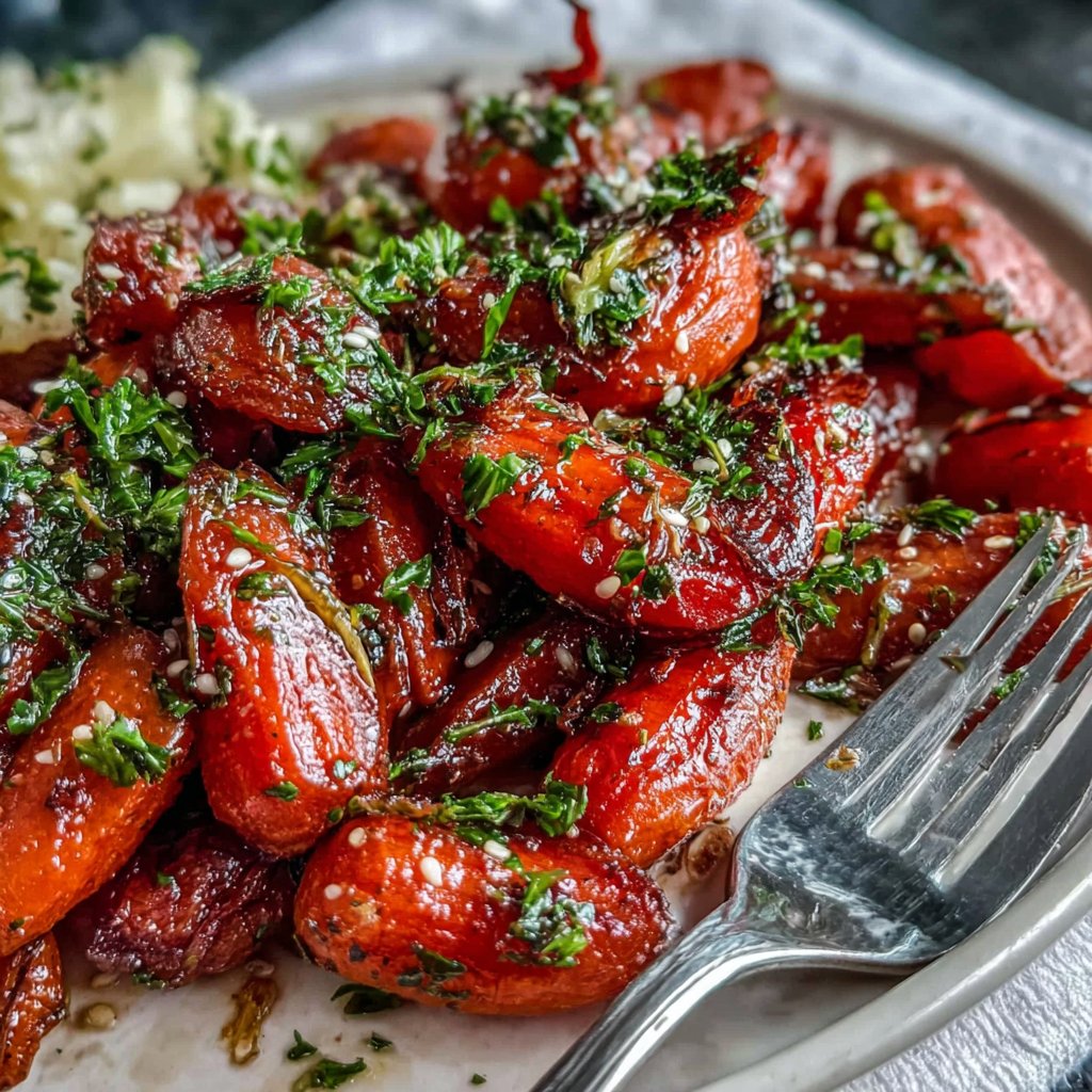 Honey Garlic Glazed Carrots