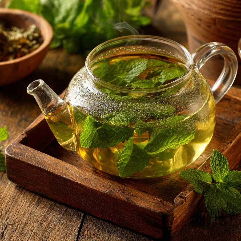 Invigorating Dandelion and Mint Tea