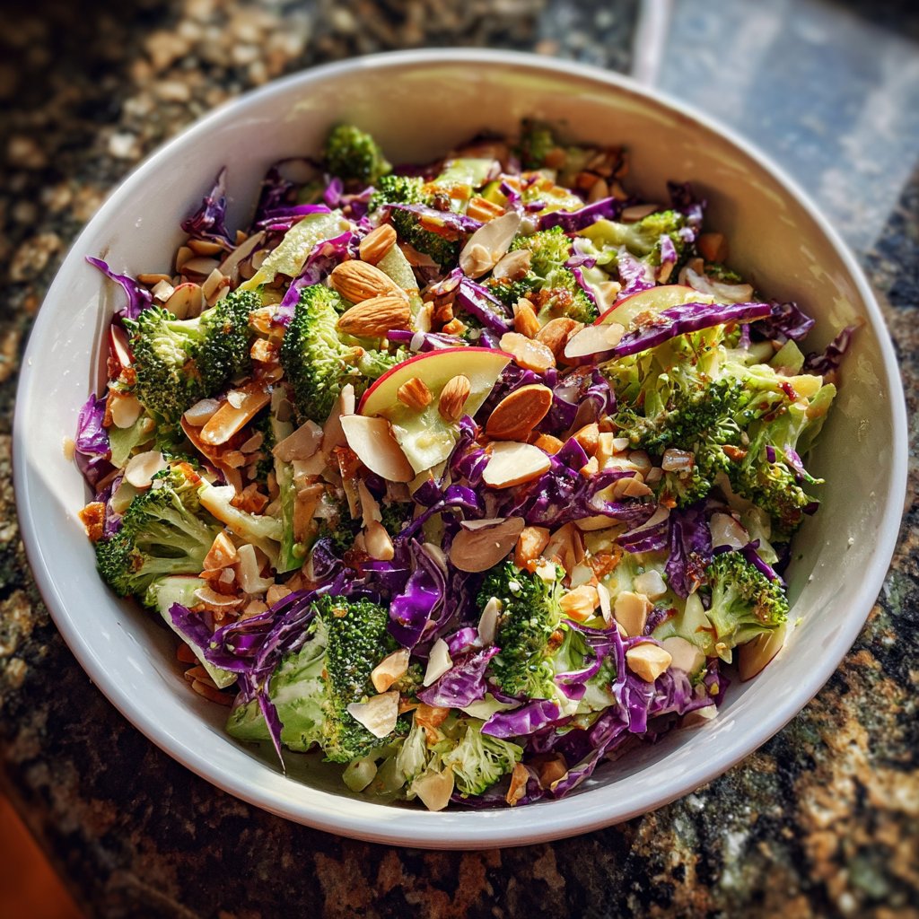 Broccoli Apple Salad with Almonds