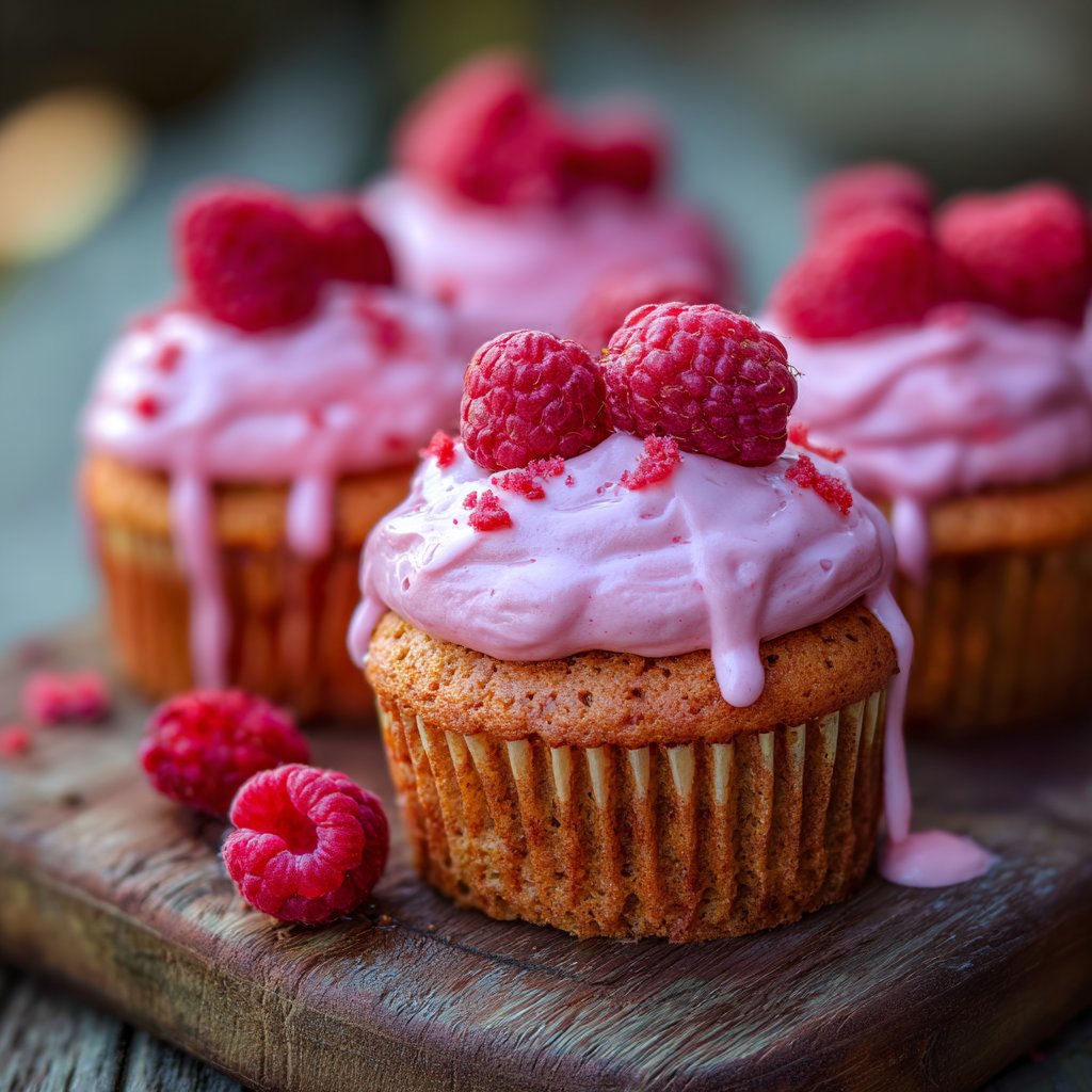 Mini Raspberry Lemonade Cupcakes