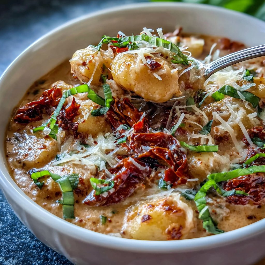 Dairy Free Sun Dried Tomato Gnocchi Soup