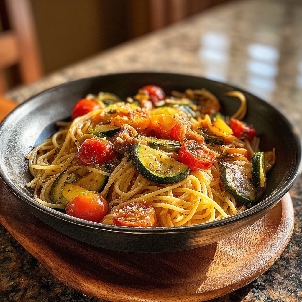 Pasta with Balsamic Veggies