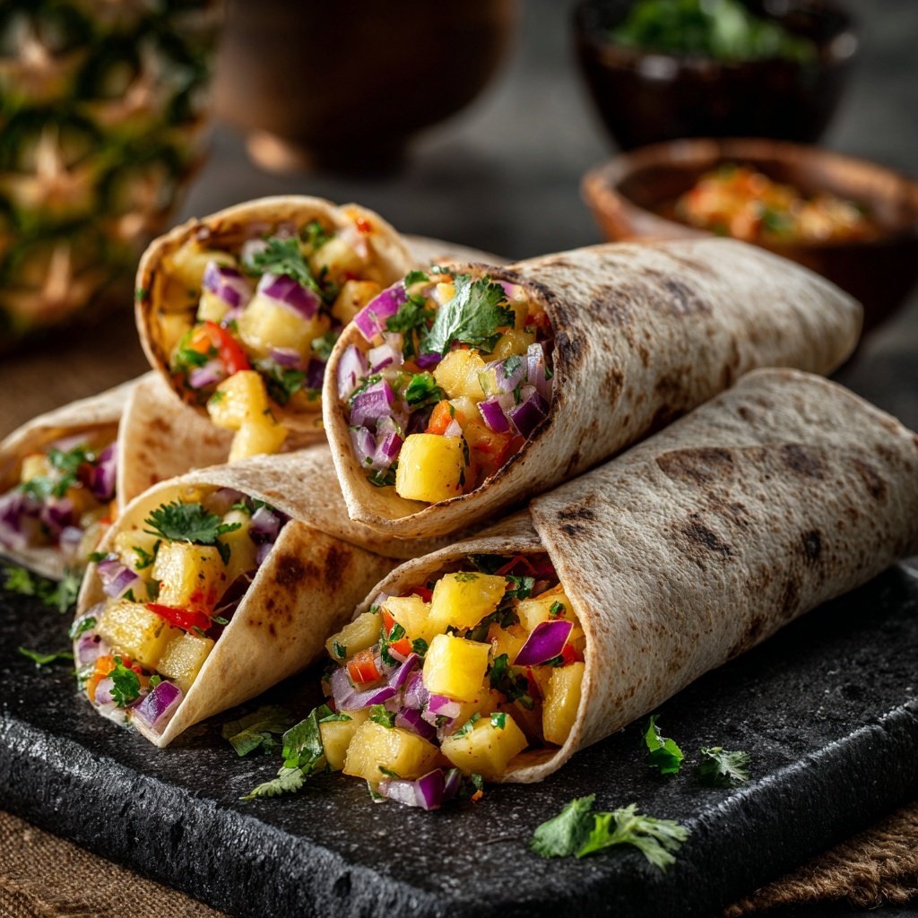 Tangy Pineapple Salsa Wraps